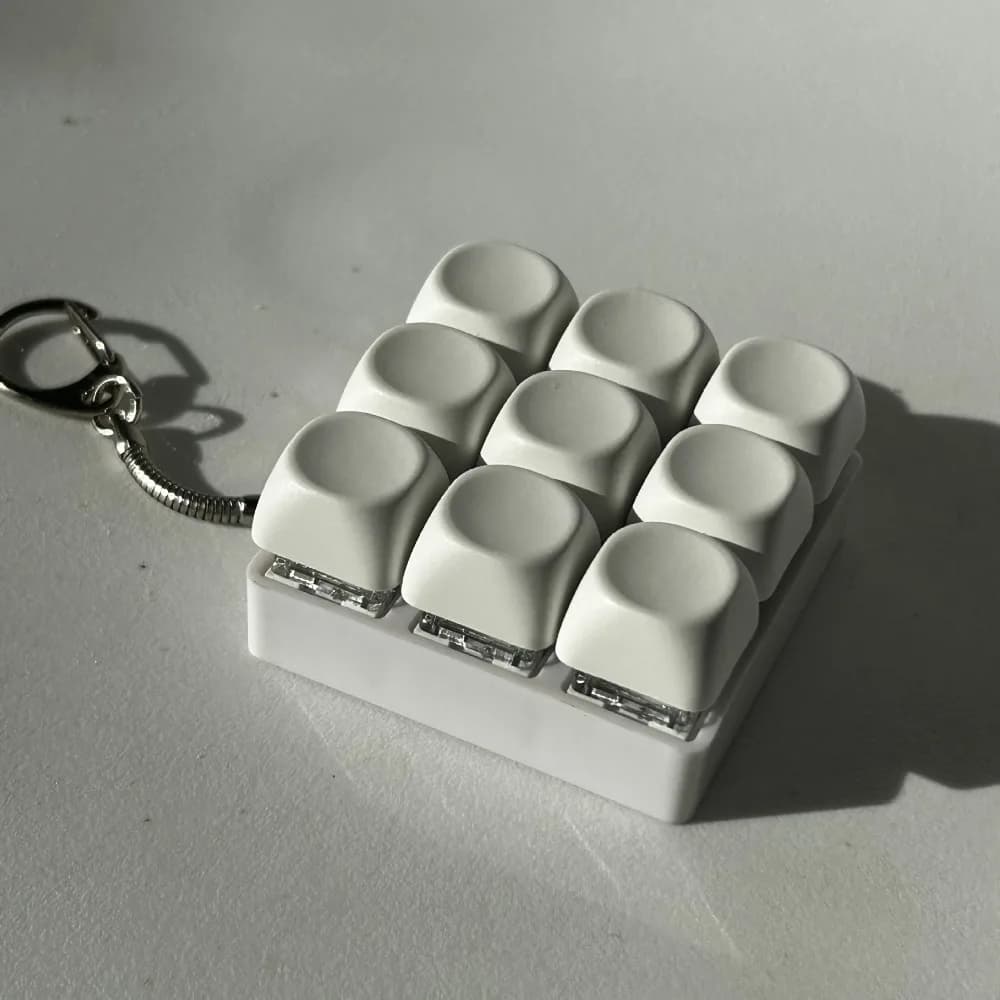 Relaxant bricolage clavier Fidget porte-clés touches bouton doigt clavier capuchon 4/9 touches soula