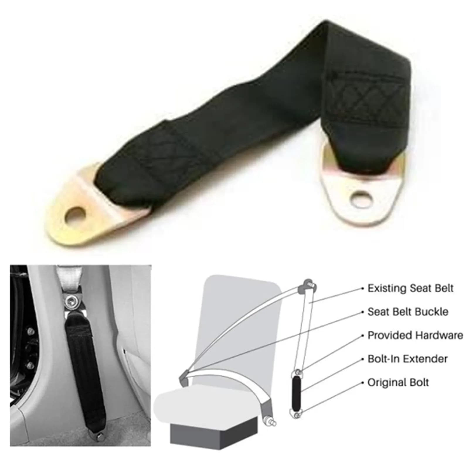 Ceinture de sécurité universelle à deux points pour voiture, pour Bus, Bus scolaire, passager, cours