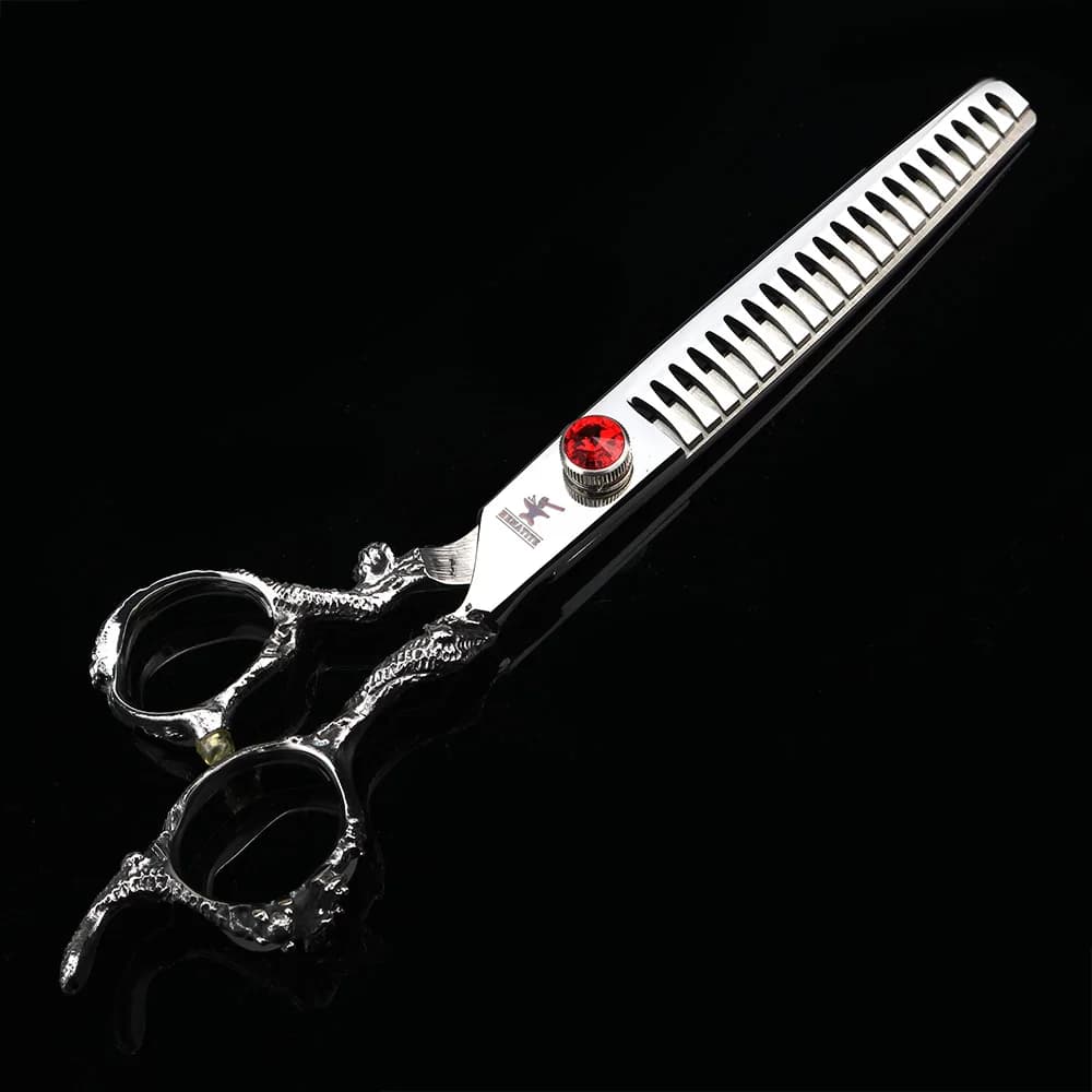 Ciseaux de barbier japonais en acier 440C, poignée Dragon 6 "7", ciseaux professionnels pour couper 