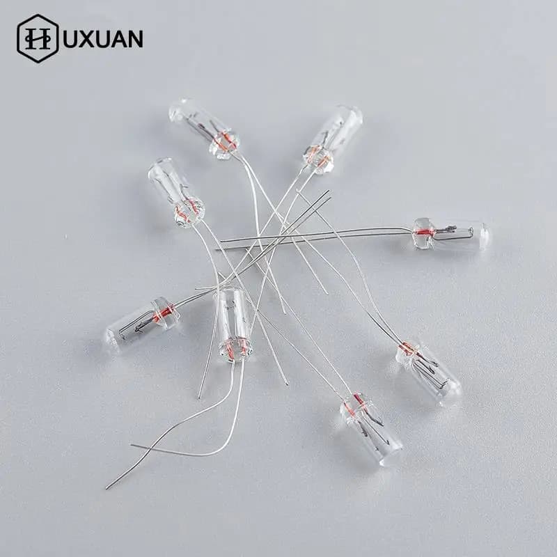 Ampoule l'inventaire à filament de riz Edison In347, 0,07A, 3mm, 4mm, 5mm, 1.5V,3V,6V, 9V,12V, 24V, 