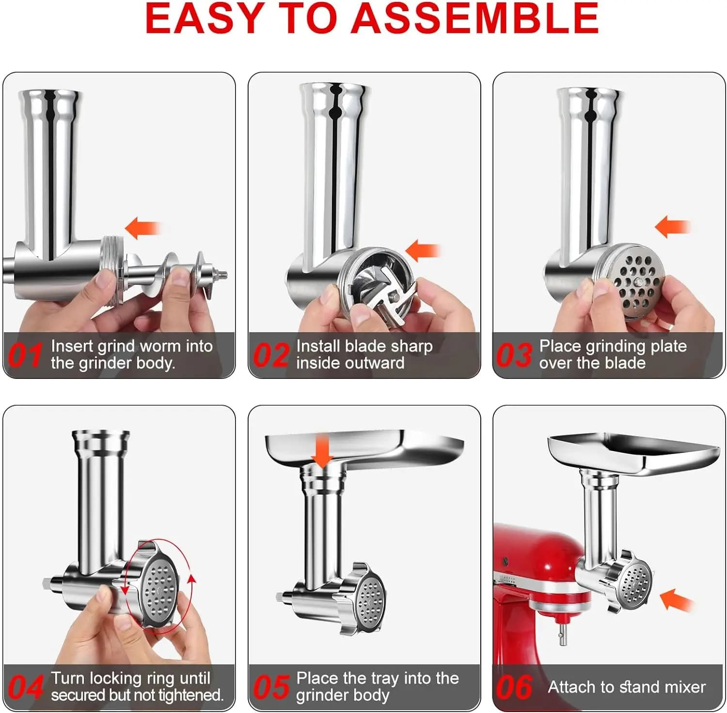 Accessoires de broyeur alimentaire en métal pour tous les mélangeurs sur socle KitchenAid et Cuisina
