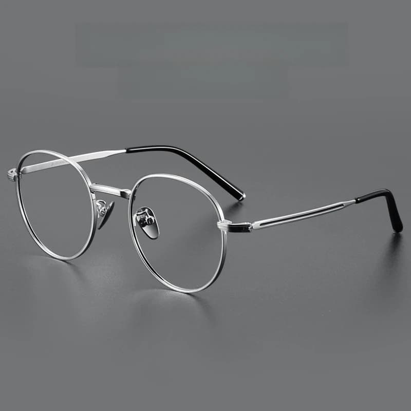 FIRADA lunettes de mode rétro pur titane lunettes rondes confortable optique Prescription lunettes c