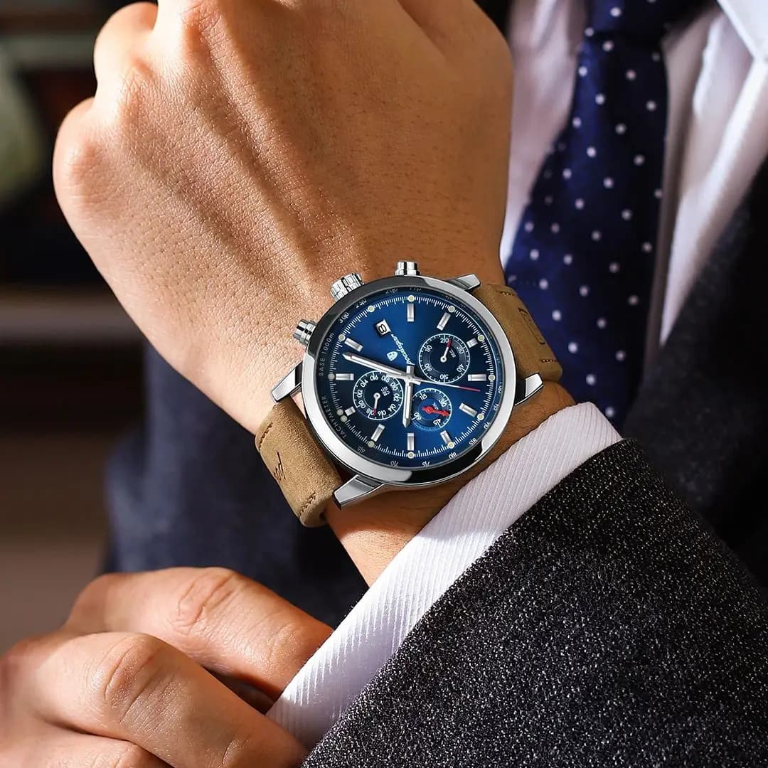 POEDAGAR-Montre de Luxe Chimman pour Homme, Chronographe Shoe, Étanche, Date, dehors, Mn, Cuir, Mont