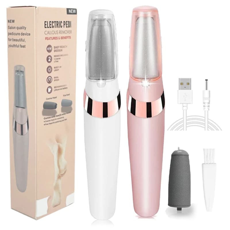 Têtes d'outils de soins des pieds, vernis terne, dissolvant de peau dure, recharges, rouleaux de rem