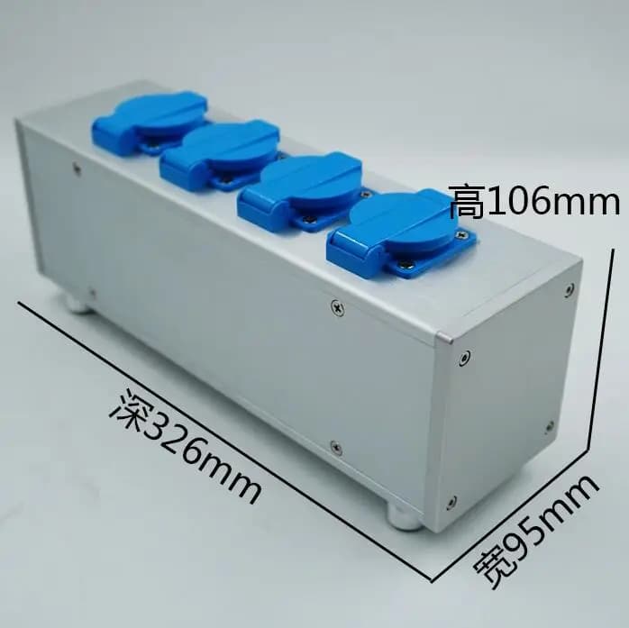 Filtre de puissance de prise EU en aluminium HIFI, boîtier d'amplificateur, bricolage, 2 bits, 4 bit