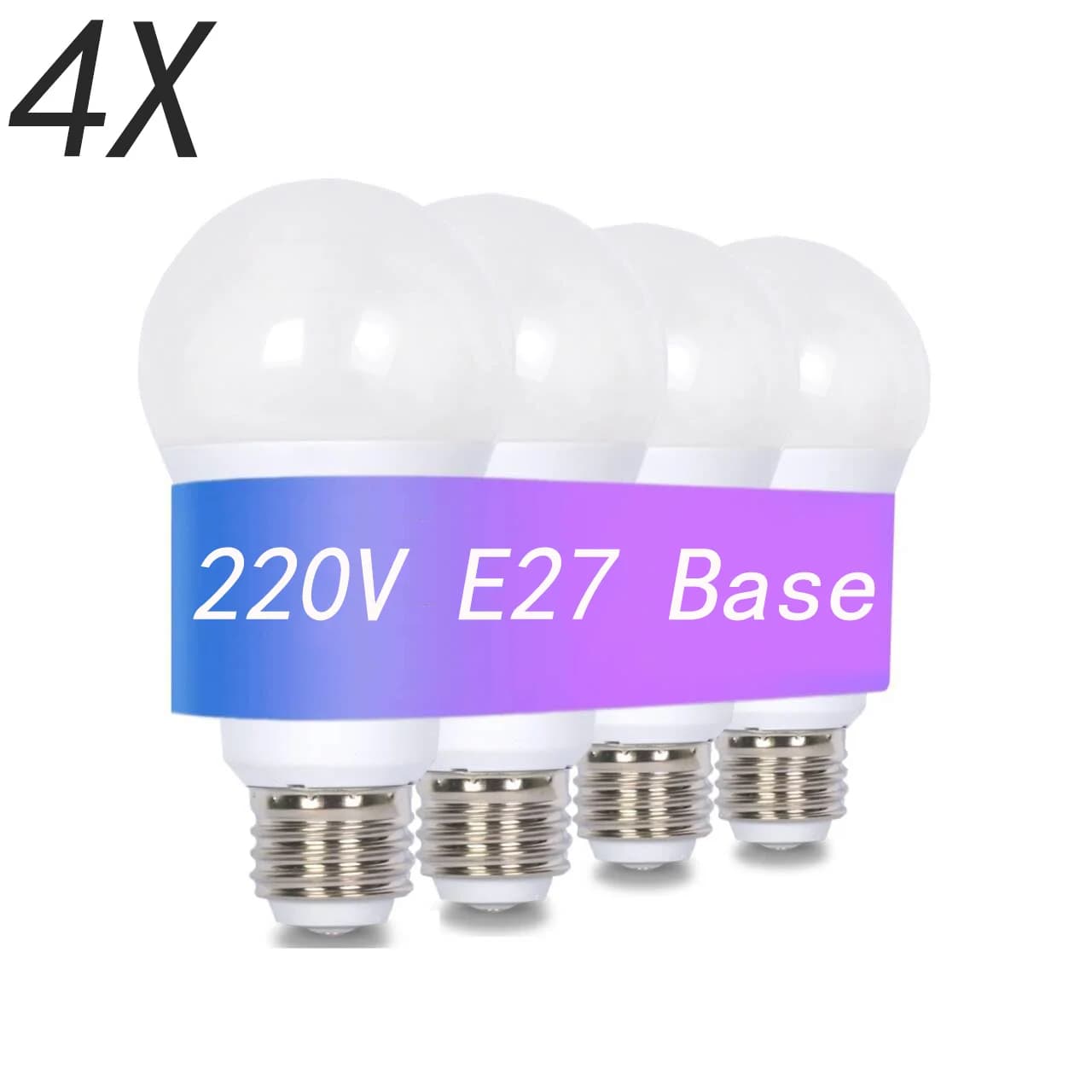 4 pièces ampoule LED E27 AC220V 3W 6W 9W 12W 15W 18W 20W éclairage intérieur faible consommation d'é
