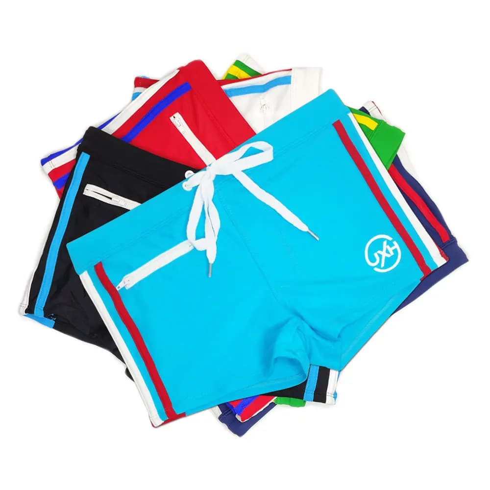 Maillot de bain Sexy pour hommes, maillot de bain à séchage rapide, avec poche zippée, Boxer, slip, 