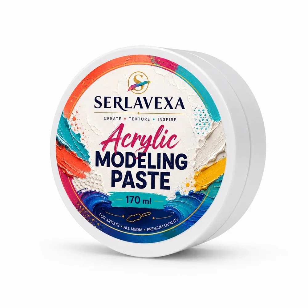 Pâte à modeler acrylique 170ml, texture blanche moyenne pour peinture sur toile, arts mixtes, artisa