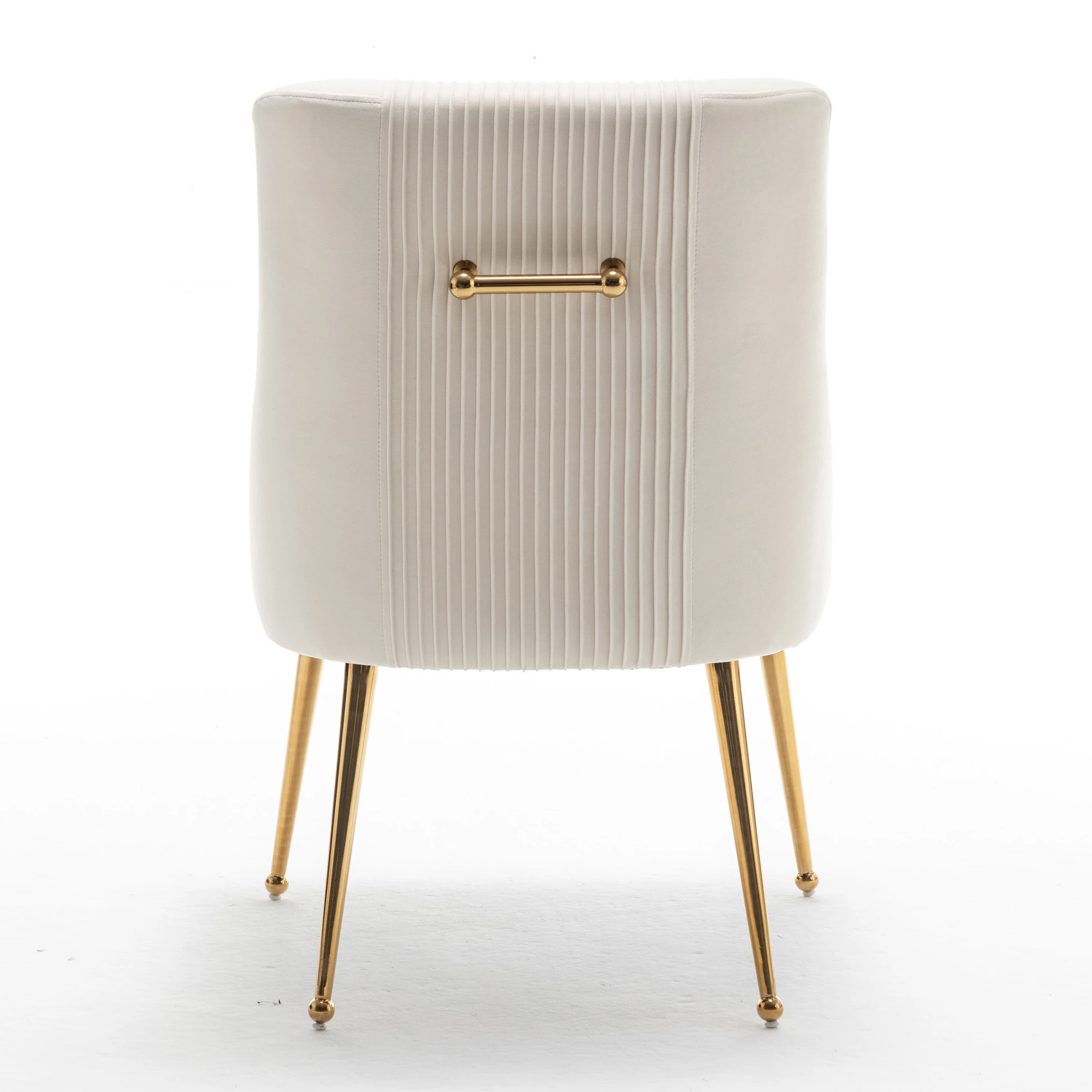 SEYNAR-Ensemble de 2 chaises de salle à manger ou coiffeuse en velours plissé, avec poignée arrière