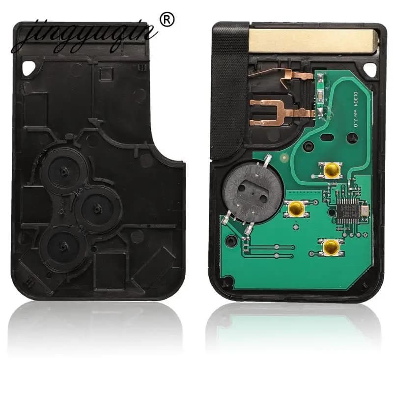 Jingyuqin carte intelligente à distance | 5 pièces, 3 boutons, 433Mhz ID46 PCF7947, petite lame, car
