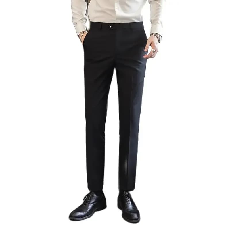 Pantalons formels hommes 2024 nouveau élégant homme bureau travail pantalon décontracté élastique co