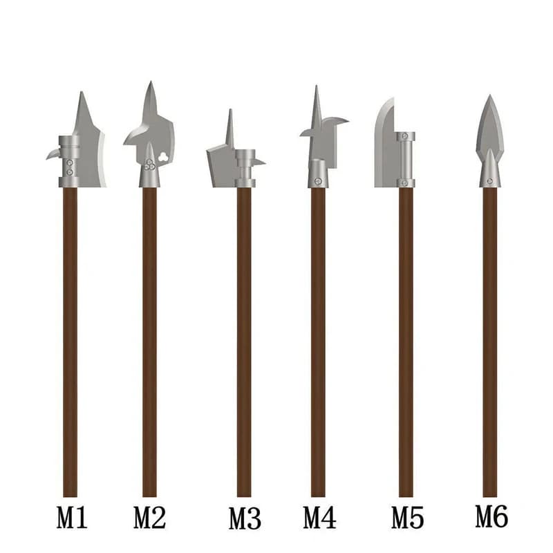 MOC – blocs de construction d'armes militaires médiévales, pièces de château, chevaliers, soldat, ép