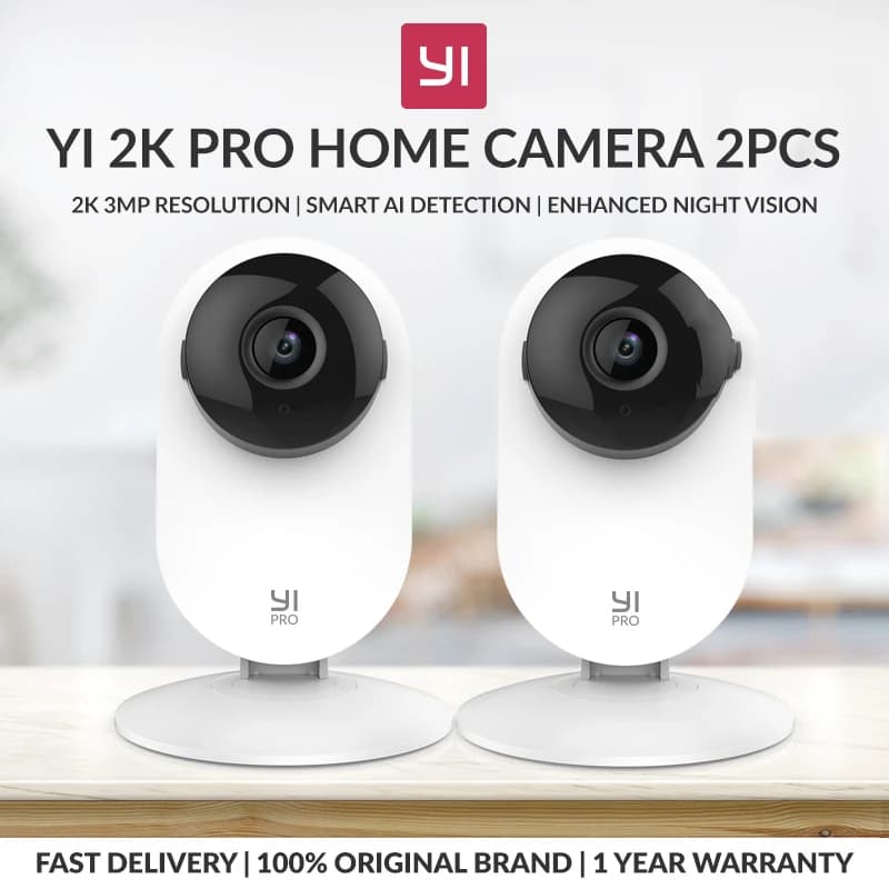 YI Pro Kits 2K caméra de sécurité à domicile Wi-Fi IP système de Surveillance intelligent avec Visio