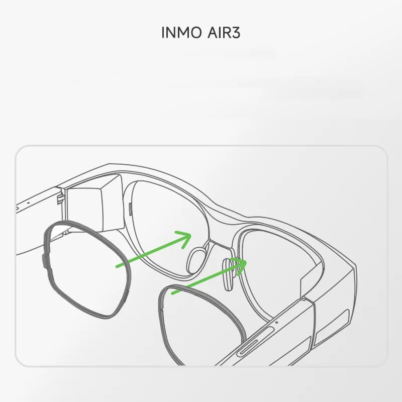 Lunettes intelligentes INMO VR, accessoires de lentilles personnalisées sur ordonnance, adaptés aux 
