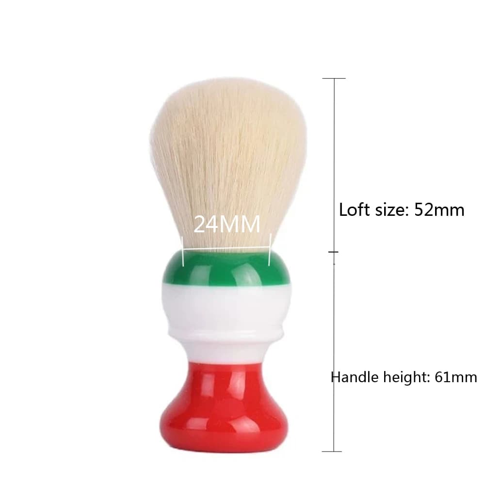 YAQI Freedom drapeau italien 24mm cachemire noeud synthétique hommes blaireau