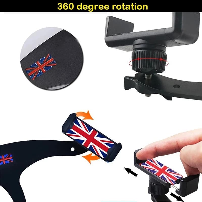 Support de téléphone portable, large gamme de réglage d'angle rotatif pour MINI cooper Countryman R5