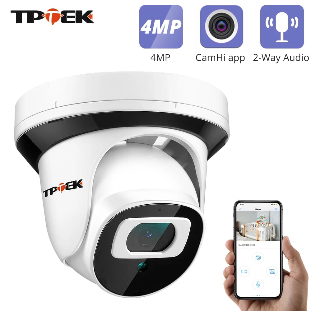 4MP IP Wifi caméra Wi-Fi 2MP 1080P caméra de Surveillance intérieure maison Audio bidirectionnel san