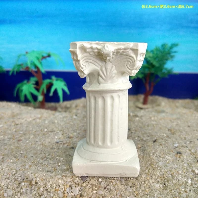 Colonnes romaines, Micro décoration de paysage, scène ancienne, ornements architecturaux grecs