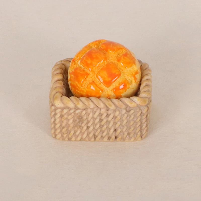 Ensemble de pain de Simulation de cuisine pour maison de poupée décorative, avec panier, 1/12