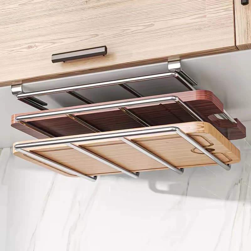 Support organisateur de planche à découper sous armoire, planche à découper suspendue de cuisine, co
