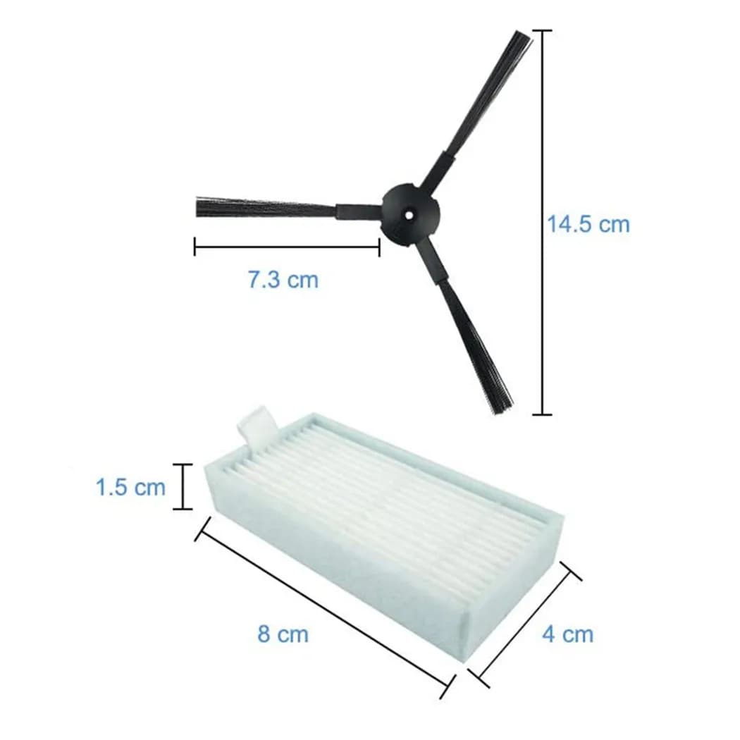 Kits d'aspirateur à brosse latérale avec filtre, pour ILIFE ZACO V3 V3s V5 V5s V5s Pro pour Medion M