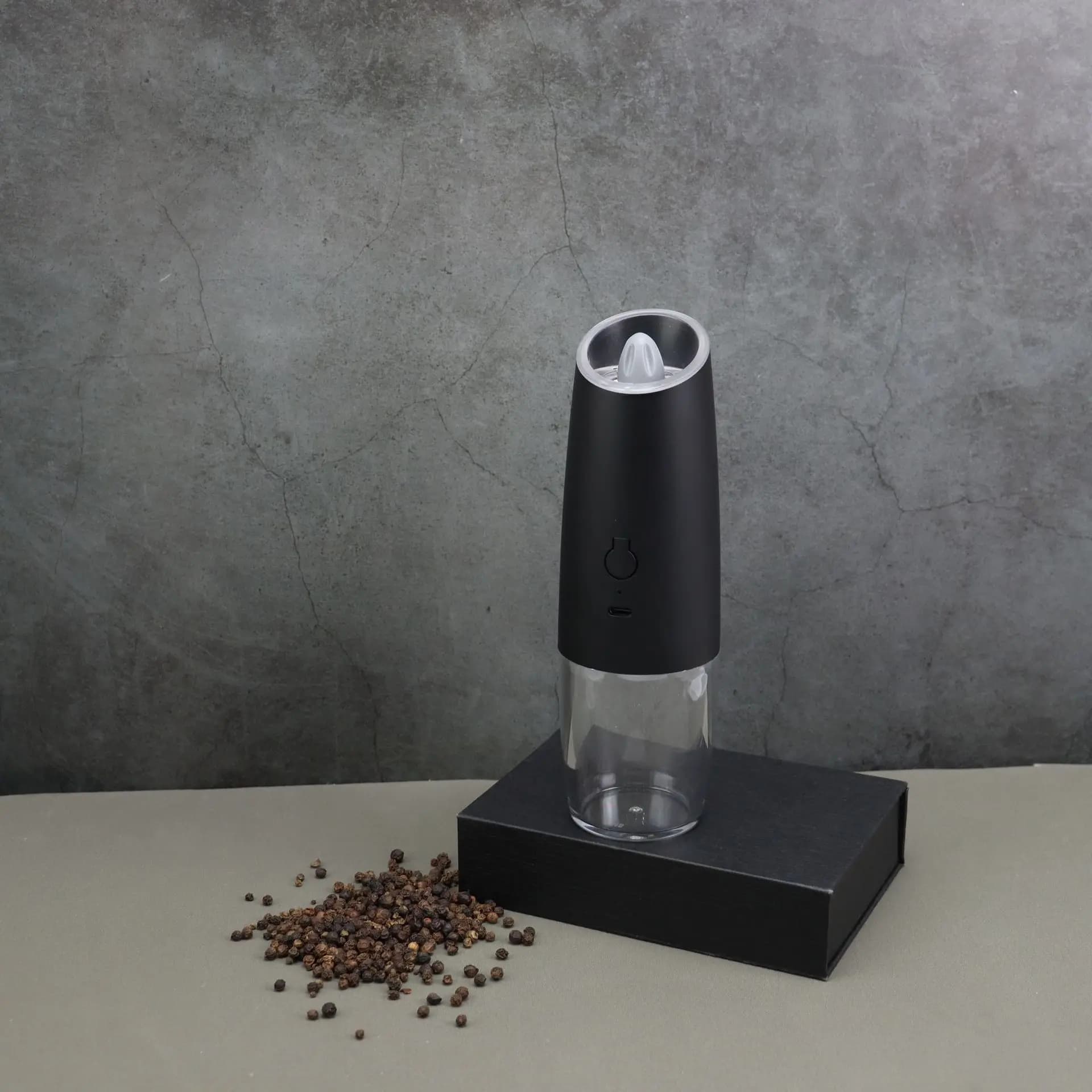 Moulin à poivre électrique 2 pièces, moulin à sel et à poivre, Rechargeable par USB, grossièreté rég