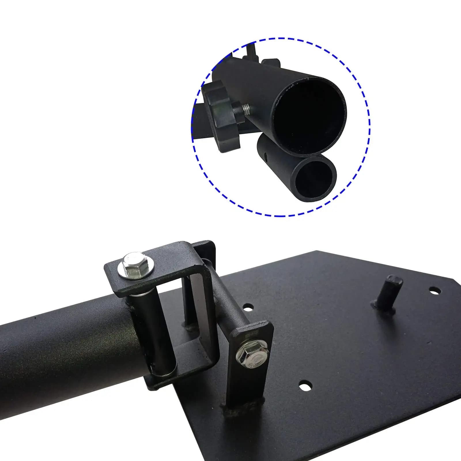 Station de musculation portable et résistante à 360 °, base T-bar de luxe, plateforme de renforcemen