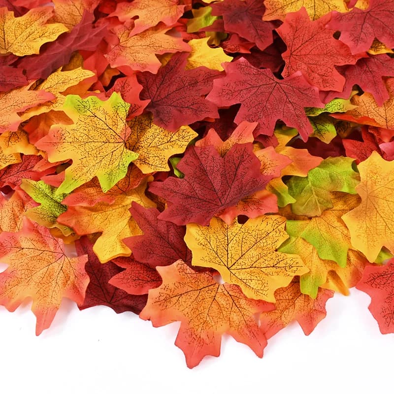 Feuilles d'érable artificielles pour la décoration de la maison, cuir chevelu d'automne, Thanksgivin