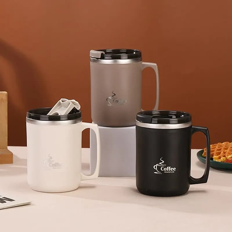 Tasse à café au lait en acier inoxydable, Double paroi, tasses et tasses d'eau isolées thermiques, t