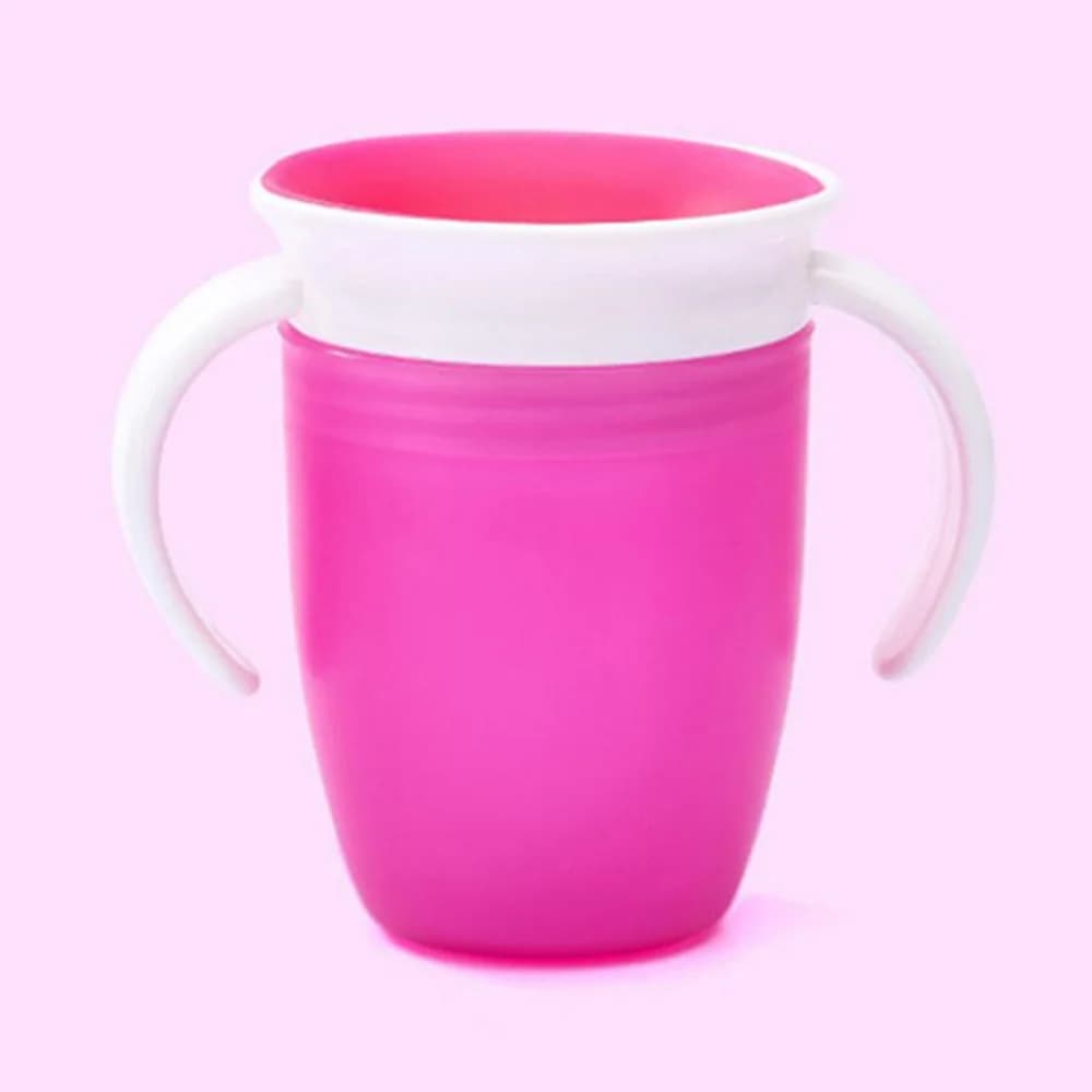 360 degrés peuvent être tournés bébé apprentissage tasse à boire avec Double poignée couvercle rabat