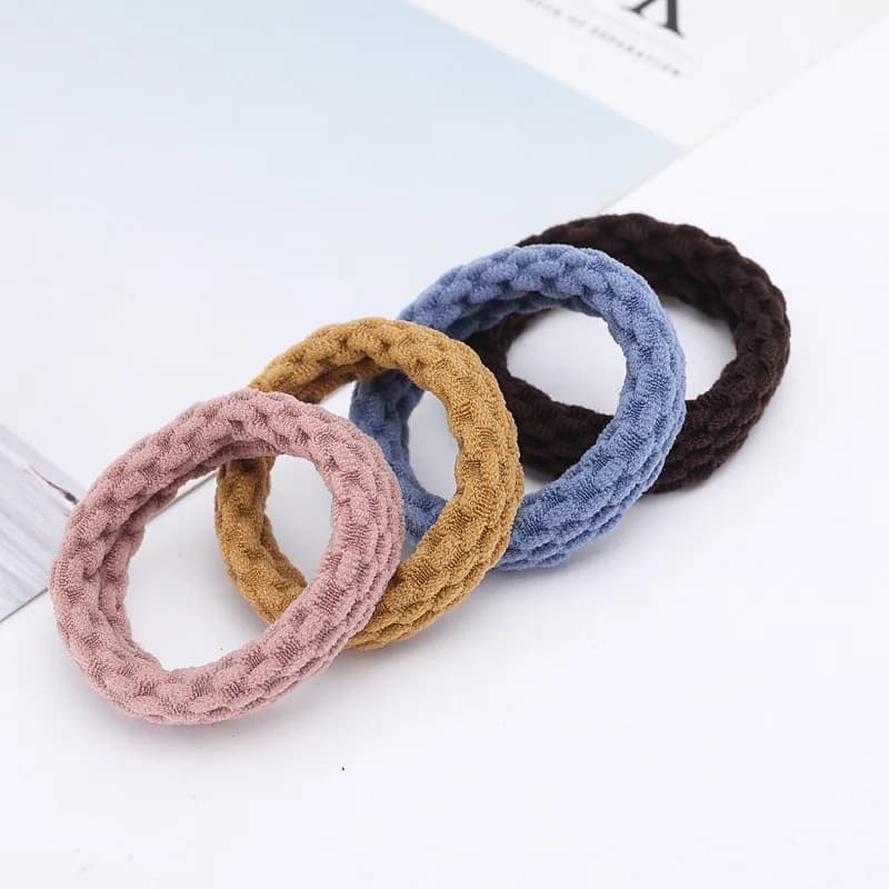 20 pièces femmes filles Simple basique élastique bandes de cheveux cravates Scrunchie support bandes