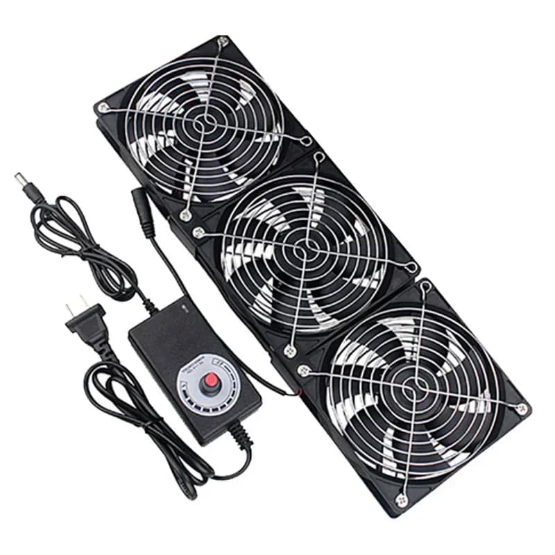 Ventilateur de refroidissement avec contrôleur, 120mm, 3000 tr/min, 12cm, 12V, 220V, BTC, châssis de