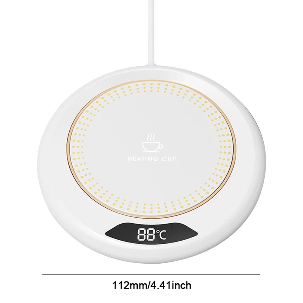 Chauffe-tasse thermostatique USB, tasse à café, sous-verre chauffant, 3 réglages de température, pla