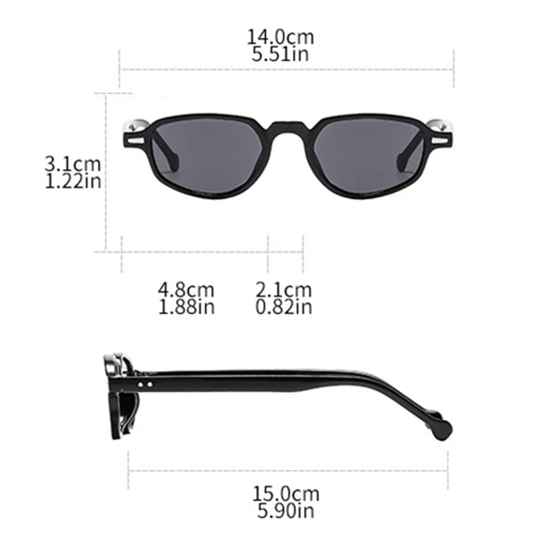 SHAUNA Ins mode populaire petit œil de chat femmes lunettes de soleil rétro clair océan lentille nua