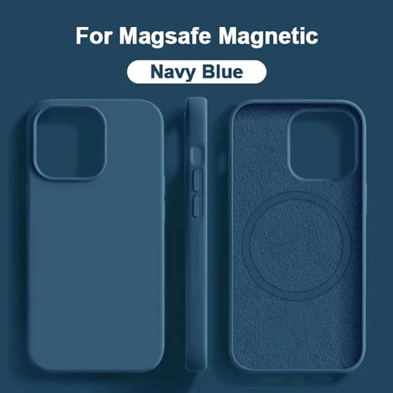 Juste de protection antichoc en silicone liquide pour For Apple iPhone, étui de charge sans fil, lux