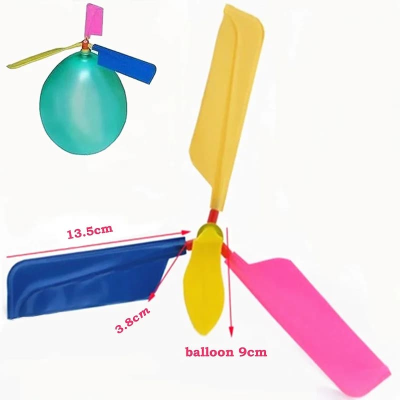 1/10 pièces ballon à Air hélicoptère jouet ballon drôle Ortable hélicoptère extérieur volant enfants