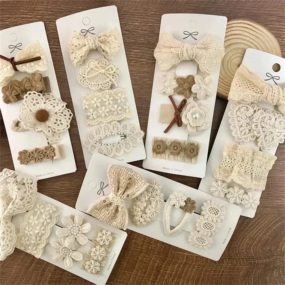 Épingle à cheveux brodée de fleurs pour bébé fille, 4 pièces/ensemble, pinces à cheveux BB douces, B