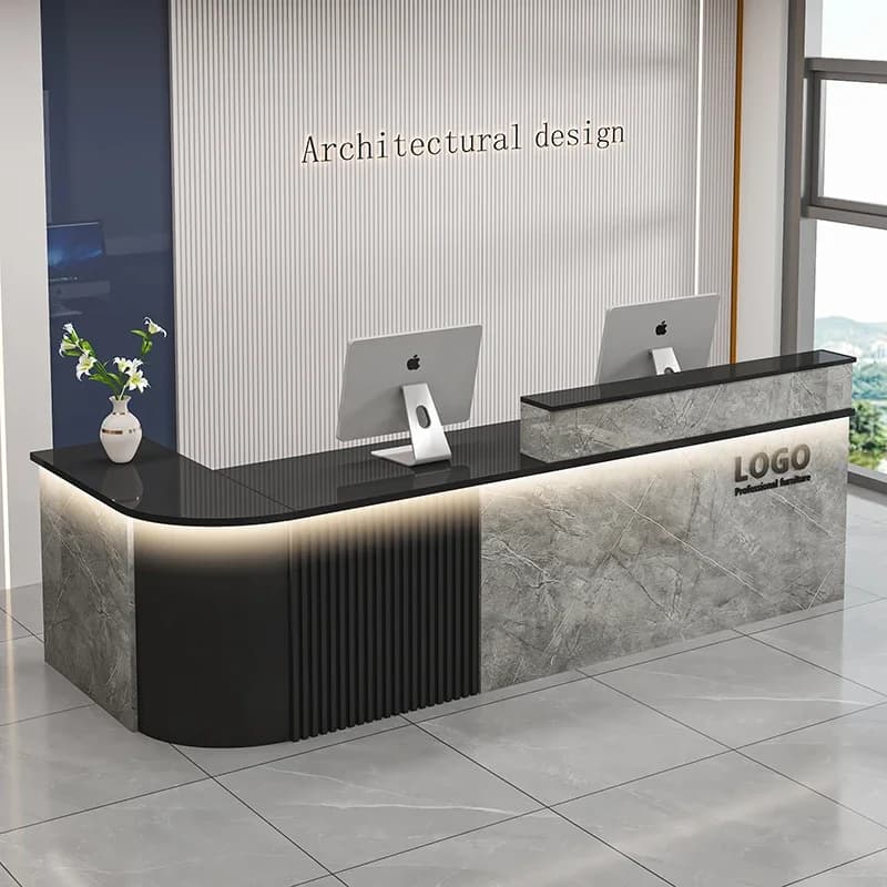 Comptoir de Bar de bureau professionnel, Design de beauté de luxe Simple, bureau de réception, Salon