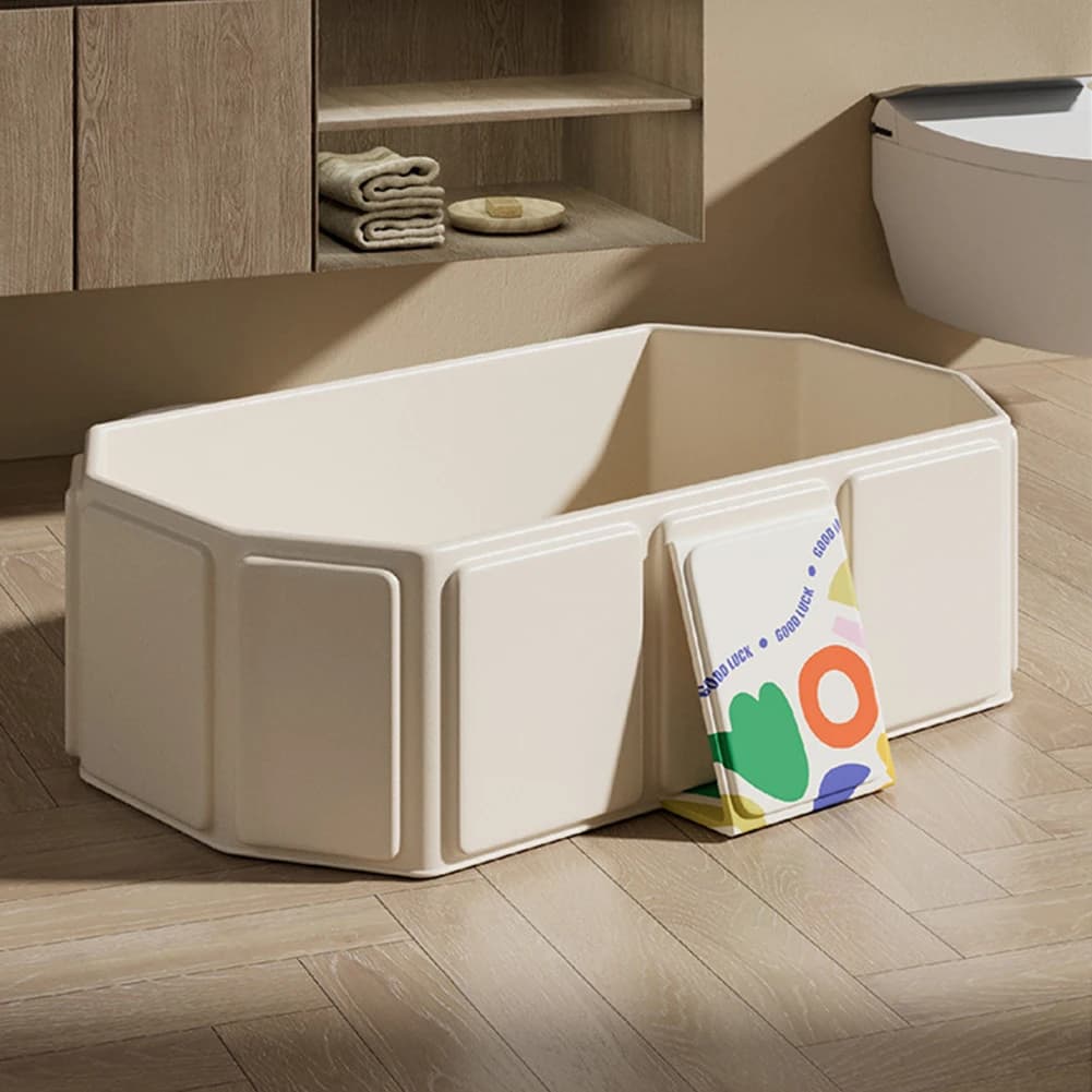 Baignoire pour bébé avec drain intégré, baignoire compacte pliable de qualité supérieure, baignoire 