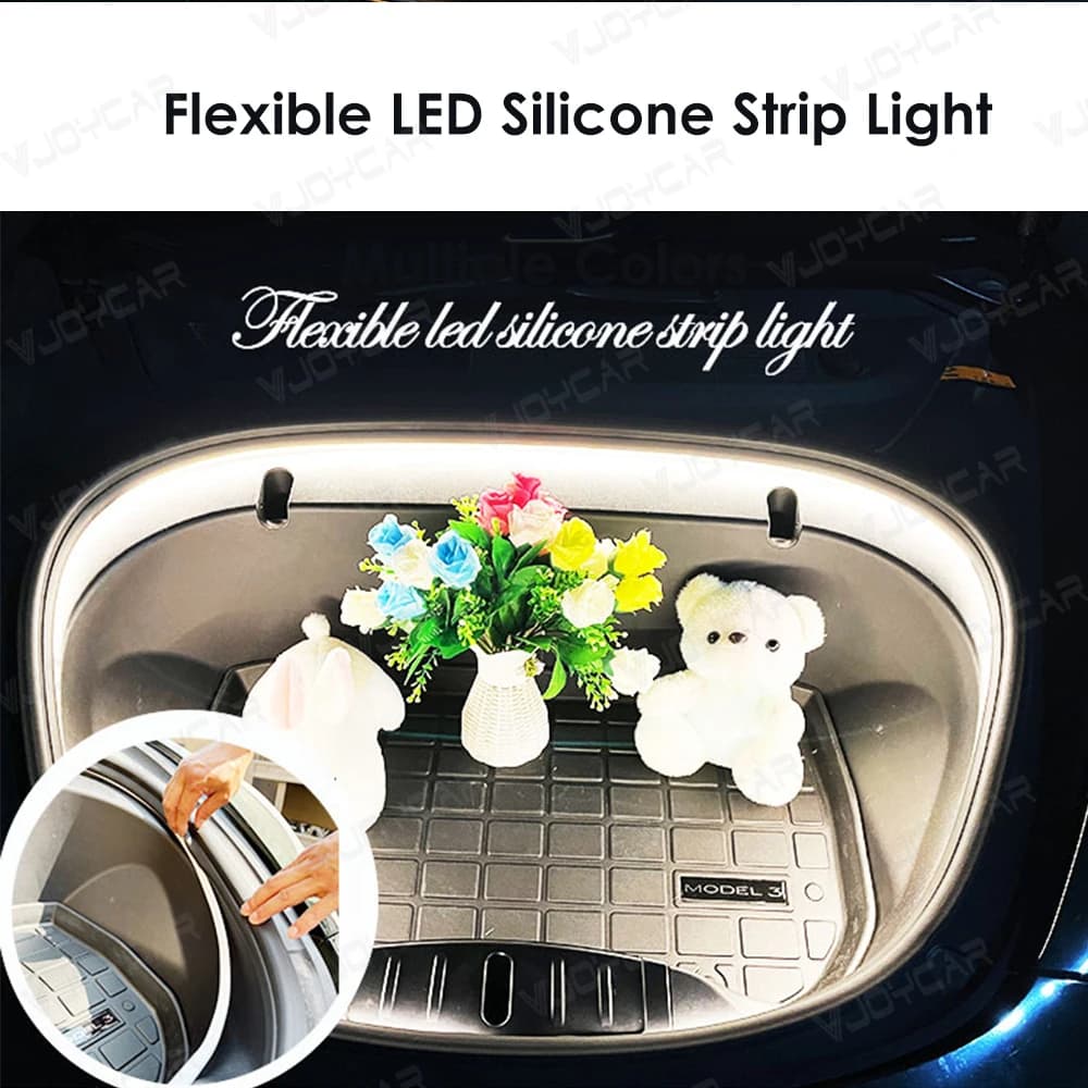 Bande LED lumineuse VJOYCAR pour coffre avant, éclairage modifié pour Tesla Model 3 Y S X 2018~2026,