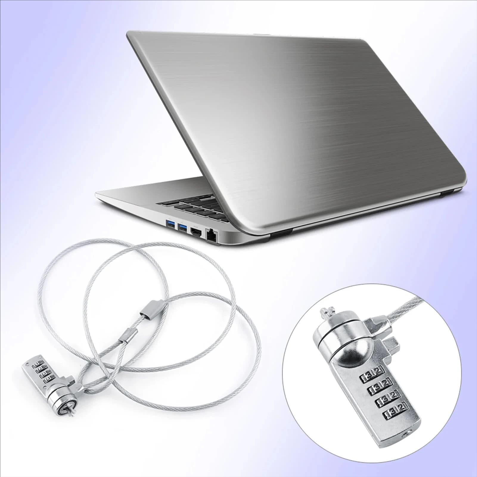 Dispositifs antivol pour ordinateur portable et PC, verrou de sécurité combiné, chaîne de câble, mot