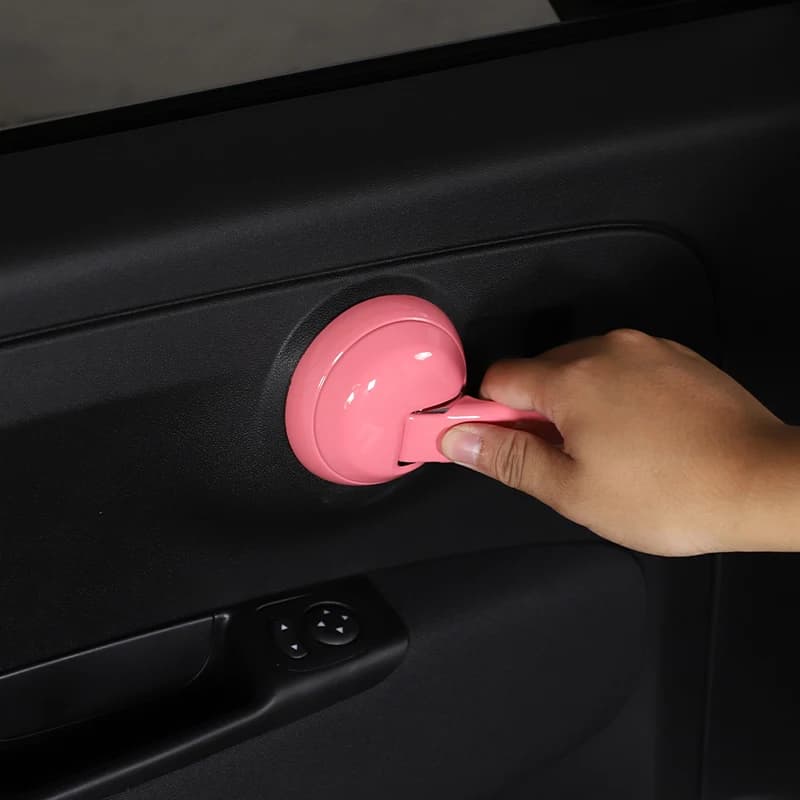 Boîte de rangement pour interrupteur de réglage du rétroviseur de voiture en ABS imitation carbone p
