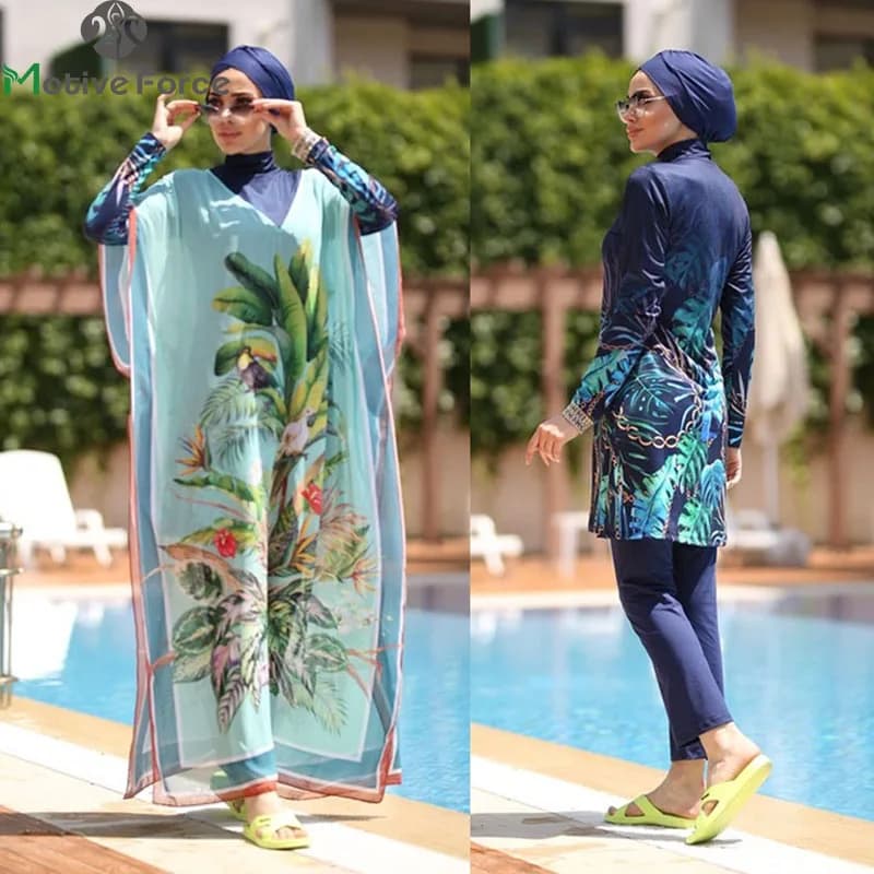 Burkini maillots de bains musulmans maillot bain femme hijab femme musulman Abaya – maillot de bain 