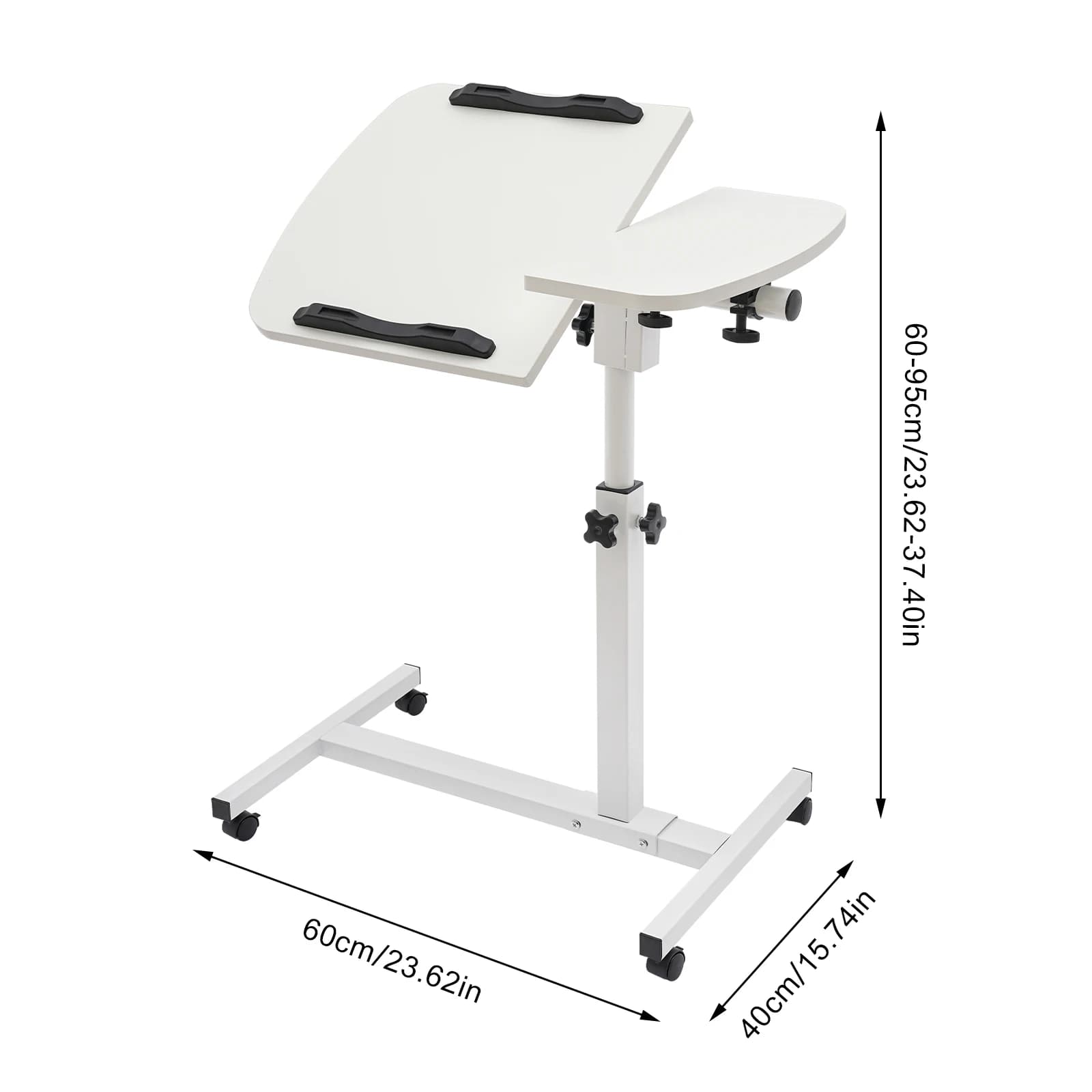 Angle & recommande-Table roulante réglable pour ordinateur portable, support pour ordinateur portabl