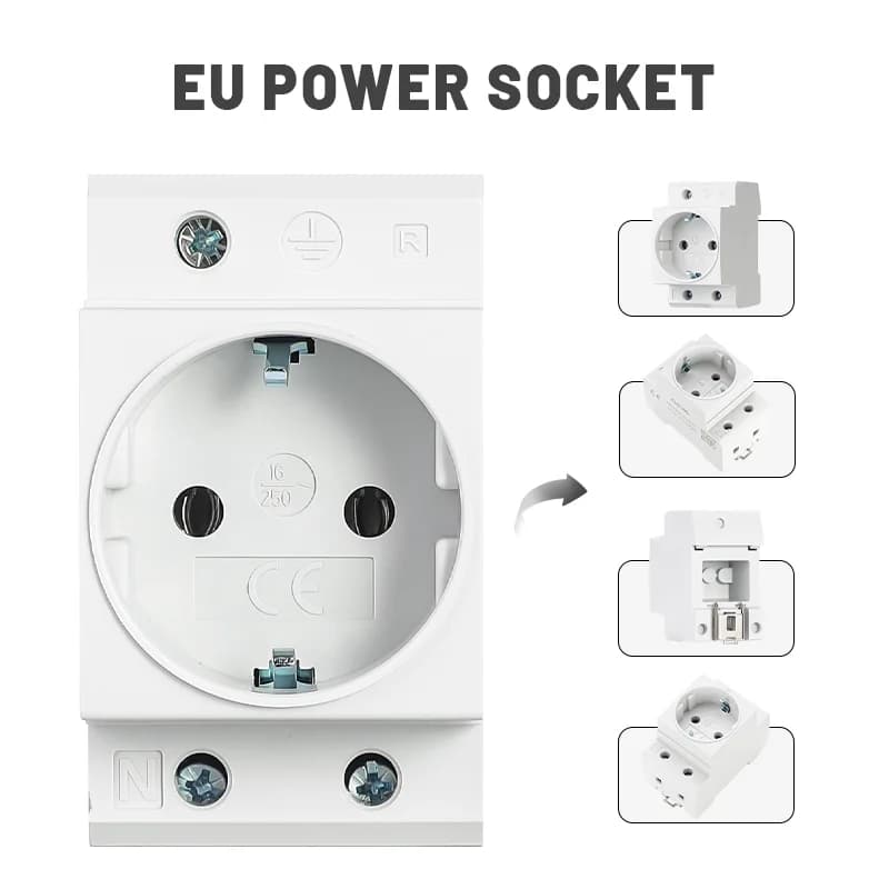 GEYA – prise de courant modulaire sur Rail Din EU, 16a, 220V AC, adaptateur à usage résidentiel indu