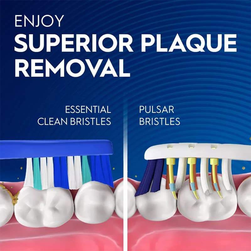 Brosse à dents électrique Oral-B Pulsar 3D White, alimentée par piles, brosse à dents vibrante, nett