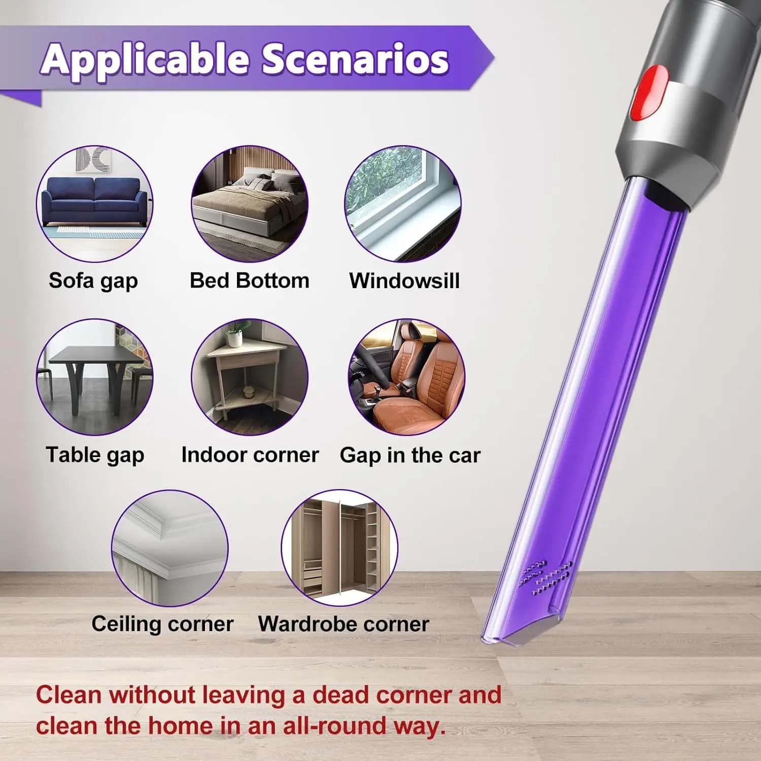 Tête de fente d'aspiration pour aspirateur Dyson V7 V8 V10 V11, tuyau lumineux LED, pièces de rechan