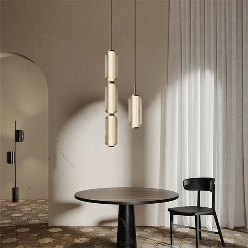 Lampe Suspendue Minimaliste en Verre de Style Rétro Américain, Luminaire Artistique Idéal pour un Re