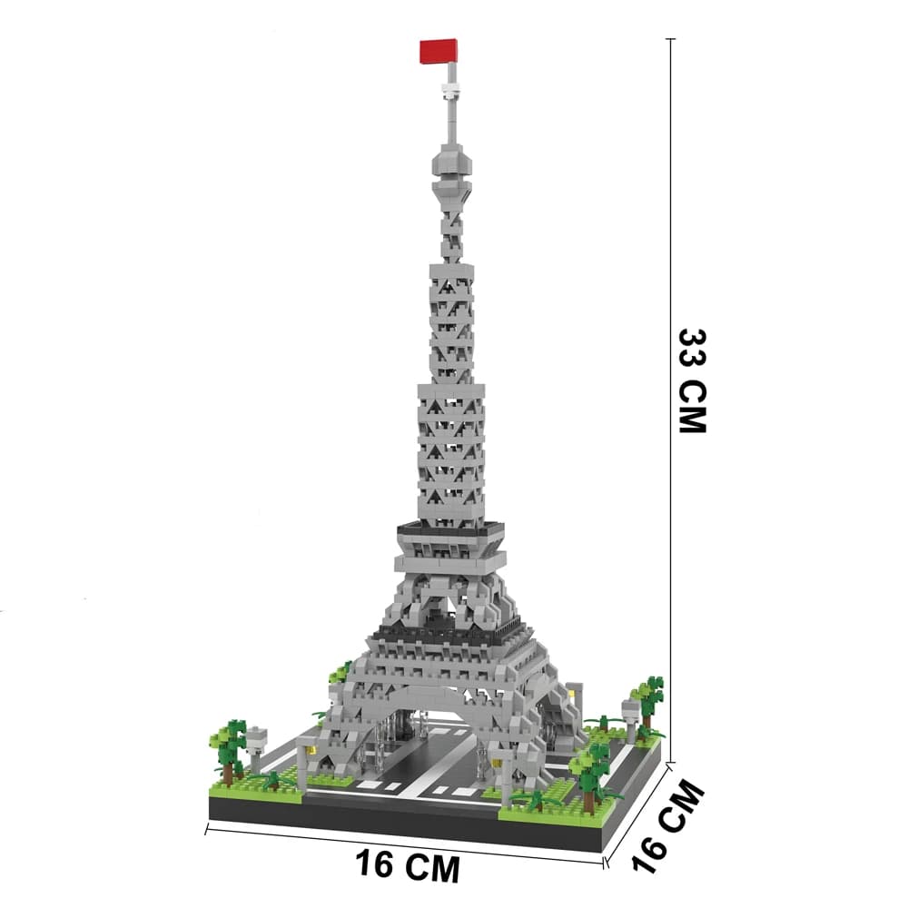 Knew Built Louvre Micro Mini blocs de Construction pour adultes, ensemble de jouets d'architecture, 
