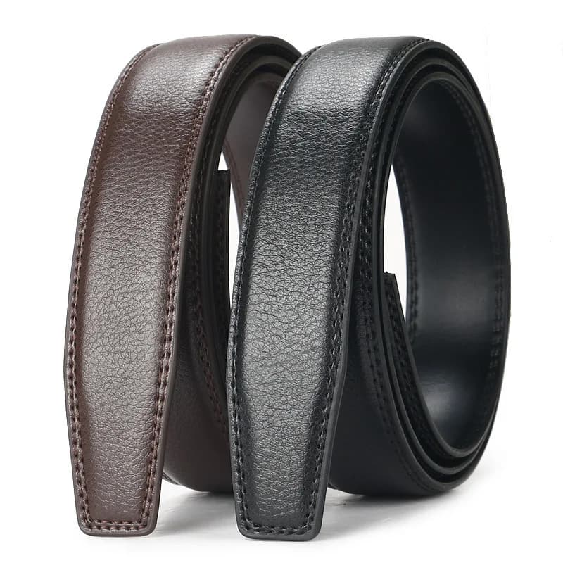 Ceinture en cuir véritable de haute qualité pour hommes, boucle automatique réglable, ceinture à cli